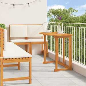 vidaXL Set Bistro de Grădină 5 pcs Maro lemn masiv de acacia imagine