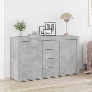 vidaXL Bufet cu sertar Gri beton 120 x 36 x 69 cm Lemn compozit imagine
