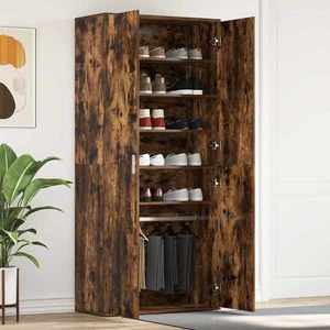 vidaXL Dulap pentru pantofi cu ușă Maro 80 x 39 x 180 cm Lemn compozit imagine