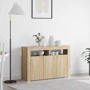 vidaXL Bufet Stejar sonoma 116 x 30 x 75 cm Lemn compozit imagine