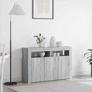 vidaXL Bufet sonoma gri 116 x 30 x 75 cm Lemn compozit imagine