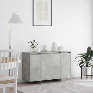 vidaXL Bufet Gri beton 120 x 41 x 75 cm Lemn compozit imagine