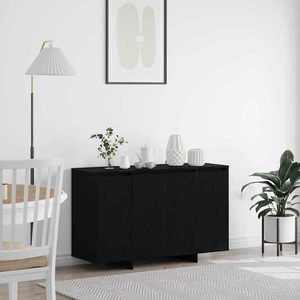 vidaXL Bufet Stejar negru 120 x 41 x 75 cm Lemn compozit imagine