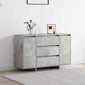 vidaXL Bufet cu sertar Gri beton 120 x 41 x 75 cm Lemn compozit imagine