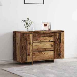 vidaXL Bufet cu sertar Lemn vechi 120 x 41 x 75 cm Lemn compozit imagine
