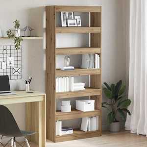 vidaXL Bibliotecă stejar artizanal 80 x 30 x 198 cm Lemn compozit imagine