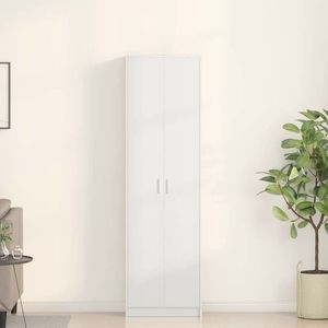 vidaXL Dulap cu raft cu depozitare Alb 55 x 25 x 189 cm Lemn compozit imagine