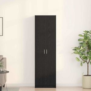 vidaXL Dulap cu raft Stejar negru 55 x 25 x 189 cm Lemn compozit imagine
