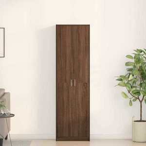 vidaXL Dulap cu raft cu ușă Stejar brun 55 x 25 x 189 cm Lemn compozit imagine