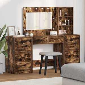 vidaXL Masă de Machiaj 3 pcs Maro 40 x 41 x 135 cm Lemn compozit imagine