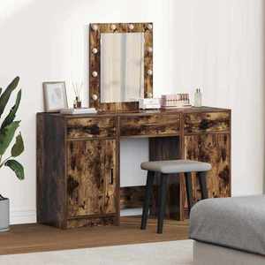 vidaXL Masă de Machiaj 3 pcs Maro 50 x 41 x 135 cm Lemn compozit imagine