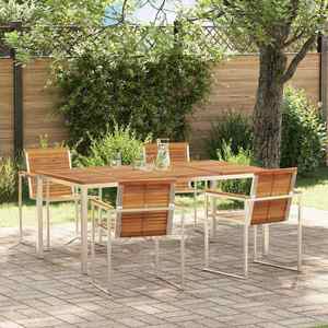 vidaXL Set de masă pentru grădină 5 pcs Lemn Solid de Acacia imagine
