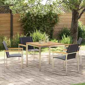 vidaXL Set de masă pentru grădină 5 pcs Lemn Solid de Acacia imagine