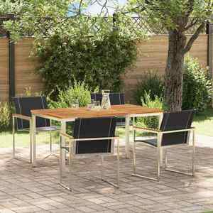 vidaXL Set de masă pentru grădină 5 pcs Lemn Solid de Acacia imagine