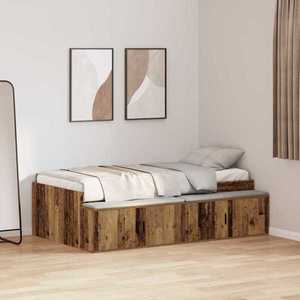 vidaXL Cadru de pat cu depozitare Lemn vechi 80 x 200 cm Lemn compozit imagine