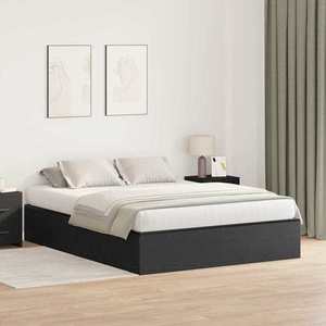 vidaXL Cadru de pat Stejar negru 200 x 140 x 31.5 cm Lemn compozit imagine