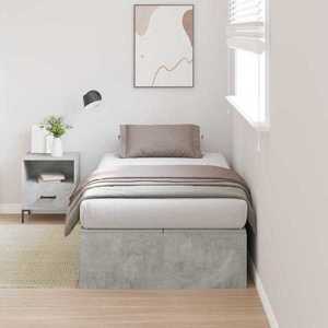 vidaXL Cadru de pat Gri beton 190 x 75 x 31.5 cm Lemn compozit imagine