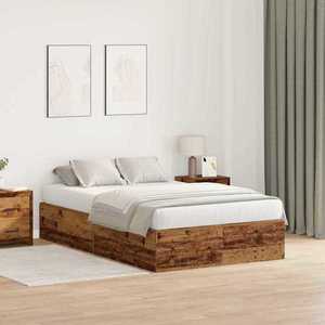 vidaXL Cadru de pat Lemn vechi 190 x 120 x 31.5 cm Lemn compozit imagine