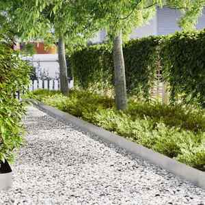 vidaXL Borduri pentru gazon 50 pcs Argintiu 100 x 0.5 x 20 cm imagine