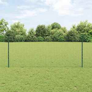 vidaXL Stâlpi de Gard Manual 22 pcs Verde 140 cm Oțel imagine