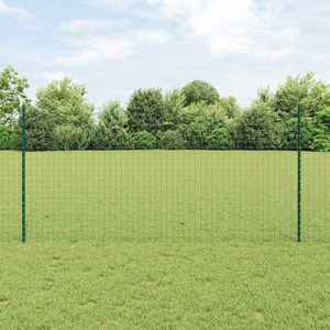 vidaXL Stâlpi de Gard Manual 44 pcs Verde 160 cm Oțel imagine