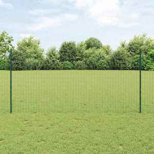 vidaXL Îngrădire cu stâlpi Verde 1.2 x 25 m Oțel imagine