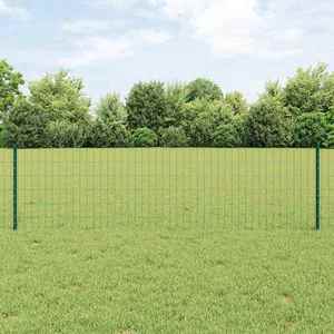 vidaXL Îngrădire cu stâlpi Verde 0.6 x 50 m Oțel imagine