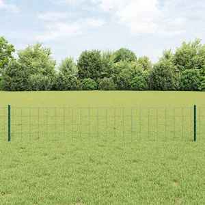 vidaXL Îngrădire cu stâlpi Verde 0.4 x 50 m Oțel imagine