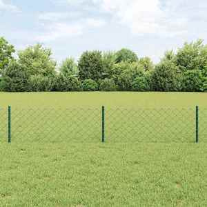 vidaXL Îngrădire cu stâlpi Verde 0.4 x 25 m Oțel imagine
