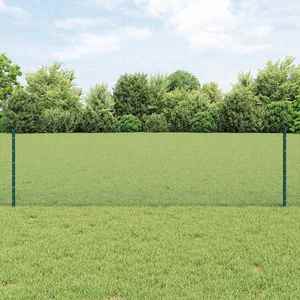 vidaXL Îngrădire cu stâlpi Verde 0.6 x 50 m Oțel imagine