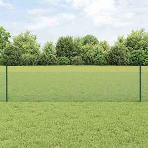 vidaXL Îngrădire cu stâlpi Verde 0.5 x 100 m Oțel imagine