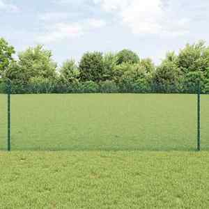 vidaXL Îngrădire cu stâlpi Verde 0.8 x 100 m Oțel imagine