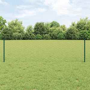 vidaXL Îngrădire cu stâlpi Verde 0.6 x 50 m Oțel imagine
