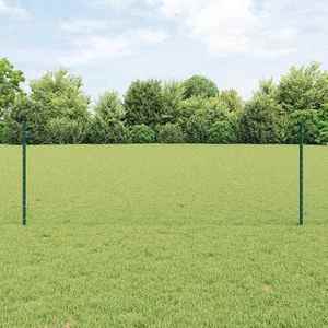 vidaXL Îngrădire cu stâlpi Verde 0.8 x 50 m Oțel imagine