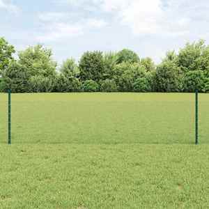vidaXL Îngrădire cu stâlpi Verde 0.5 x 100 m Oțel imagine