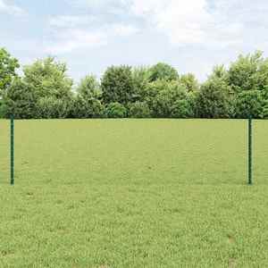 vidaXL Îngrădire cu stâlpi Verde 0.6 x 100 m Oțel imagine