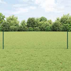 vidaXL Îngrădire cu stâlpi Verde 0.6 x 100 m Oțel imagine