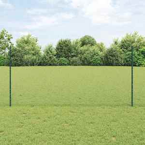 vidaXL Îngrădire cu stâlpi Verde 1.2 x 100 m Oțel imagine