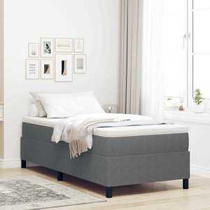 vidaXL Pat cu arcuri Gri deschis 100 x 200 cm Țesătură de catifea imagine