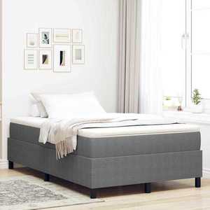 vidaXL Pat cu arcuri Gri deschis 120 x 190 cm Țesătură de catifea imagine