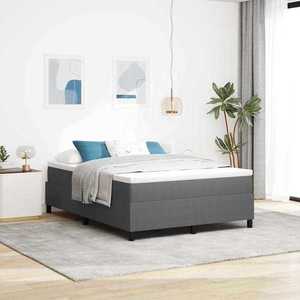 vidaXL Pat cu arcuri Gri deschis 160 x 200 cm Țesătură de catifea imagine