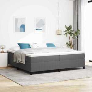 vidaXL Pat cu arcuri Gri deschis 200 x 200 cm Țesătură de catifea imagine