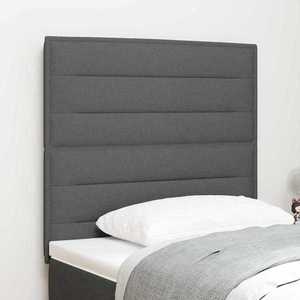 vidaXL Tăblie cap cu headboard Manual Gri închis 100 cm țesătură imagine