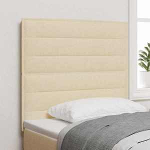 vidaXL Tăblie cap cu headboard Manual Crem 100 cm țesătură imagine