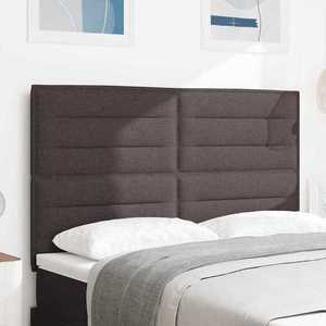 vidaXL Tăblie cap cu headboard Manual Maro închis 140 cm țesătură imagine