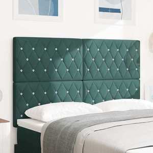 vidaXL Tăblie din Catifea Argyle Manual Verde închis 140 cm Catifea imagine