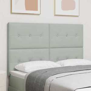 vidaXL Tăblie cap Pe perete cu headboard Gri deschis 160 cm Catifea imagine