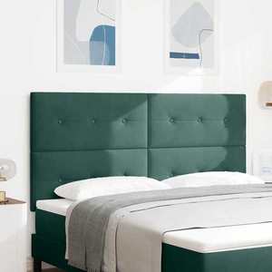vidaXL Tăblie cap Pe perete cu headboard Verde închis 180 cm Catifea imagine