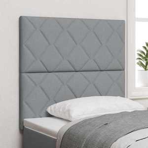 vidaXL Tăblie din Țesătură Geometric Manual Gri deschis 90 cm țesătură imagine