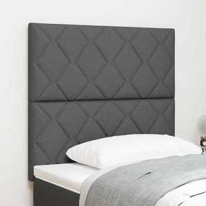 vidaXL Tăblie din Țesătură Geometric Manual Gri închis 90 cm țesătură imagine